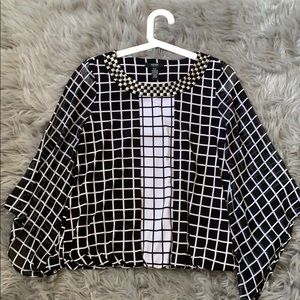 Alfani checkered blouse